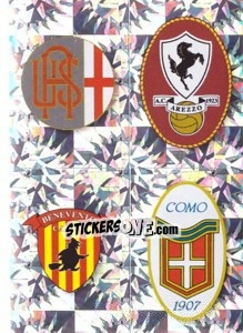 Sticker SCUDETTO (Alessandria - Arezzo - Benevento - Como) - Calciatori 2009-2010 - Panini