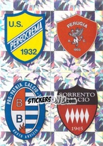 Figurina SCUDETTO (Pergocrema - Perugia - Pro Patria - Sorrento)