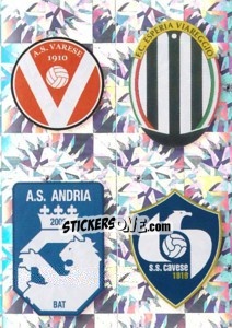 Sticker SCUDETTO (Varese - Viareggio - Andria - Cavese) - Calciatori 2009-2010 n. 671 - Panini