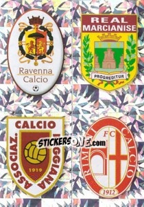 Cromo SCUDETTO (Ravenna - Real Marcianise - Reggiana - Rimini) - Calciatori 2009-2010 - Panini