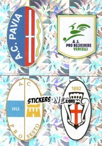 Sticker SCUDETTO (Pavia - Pro Belvedere Vercelli - Pro Sesto - Pro Vercelli) - Calciatori 2009-2010 - Panini