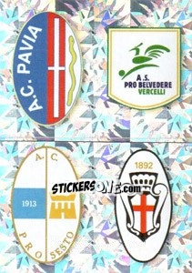 Cromo SCUDETTO (Pavia - Pro Belvedere Vercelli - Pro Sesto - Pro Vercelli) - Calciatori 2009-2010 - Panini