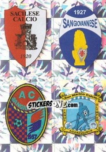 Sticker SCUDETTO (Sacilese - Sangiovannese - Sangiustese - San Marino) - Calciatori 2009-2010 n. 693 - Panini