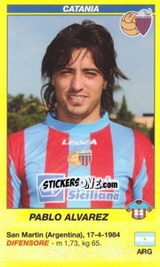 Figurina Pablo Alvarez - Calciatori 2009-2010 - Panini