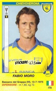 Sticker Fabio Moro - Calciatori 2009-2010 - Panini