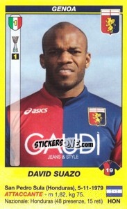 Sticker David Suazo - Calciatori 2009-2010 n. a31 - Panini