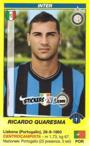 Sticker Ricardo Quaresma - Calciatori 2009-2010 n. a35 - Panini