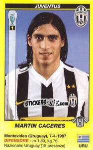 Sticker Martin Caceres - Calciatori 2009-2010 n. a38 - Panini
