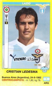 Cromo Cristian Ledesma - Calciatori 2009-2010 - Panini