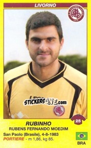 Sticker Rubinho - Calciatori 2009-2010 n. a45 - Panini