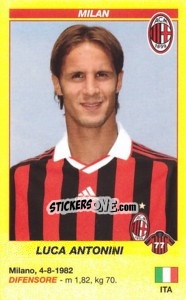 Sticker Luca Antonini - Calciatori 2009-2010 - Panini