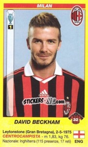 Sticker David Beckham - Calciatori 2009-2010 - Panini