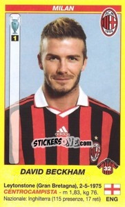 Sticker David Beckham - Calciatori 2009-2010 n. a51 - Panini