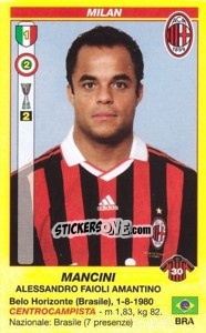 Sticker Mancini - Calciatori 2009-2010 n. a52 - Panini