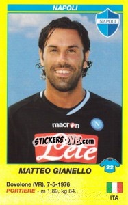 Sticker Matteo Gianello - Calciatori 2009-2010 - Panini