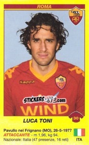 Sticker Luca Toni - Calciatori 2009-2010 n. a68 - Panini