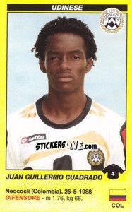 Sticker Juan Guillermo Cuadrado - Calciatori 2009-2010 n. a78 - Panini