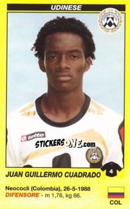 Sticker Juan Guillermo Cuadrado - Calciatori 2009-2010 - Panini