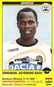 Cromo Emmanuel Agyemang Badu - Calciatori 2009-2010 - Panini