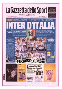 Sticker La Gazzetta dello Sport - Calciatori 2009-2010 n. v11 - Panini