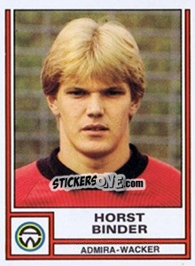 Cromo Horst Binder - Österreichische Fußball-Bundesliga 1982-1983 - Panini