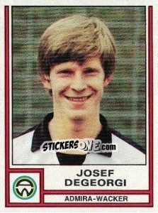 Sticker Josef Degeorgi - Österreichische Fußball-Bundesliga 1982-1983 - Panini