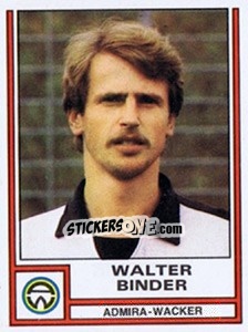 Cromo Walter Binder - Österreichische Fußball-Bundesliga 1982-1983 - Panini