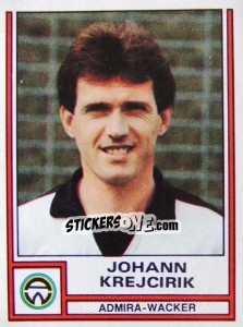 Sticker Johann Krejcirik - Österreichische Fußball-Bundesliga 1982-1983 - Panini