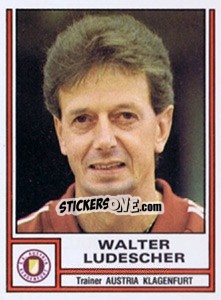 Sticker Walter Ludescher (trainer) - Österreichische Fußball-Bundesliga 1982-1983 - Panini