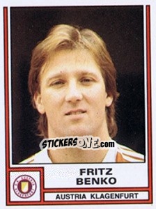 Cromo Fritz Benko - Österreichische Fußball-Bundesliga 1982-1983 - Panini