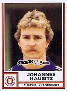 Sticker Johannes Haubitz - Österreichische Fußball-Bundesliga 1982-1983 - Panini