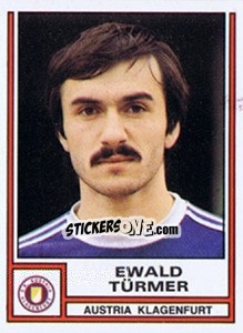 Cromo Ewald Türmer - Österreichische Fußball-Bundesliga 1982-1983 - Panini