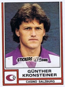 Cromo Günther Kronsteiner - Österreichische Fußball-Bundesliga 1982-1983 - Panini