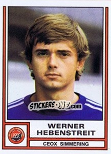 Cromo Werner Hebenstreit - Österreichische Fußball-Bundesliga 1982-1983 - Panini