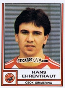 Figurina Hans Ehrentraut - Österreichische Fußball-Bundesliga 1982-1983 - Panini