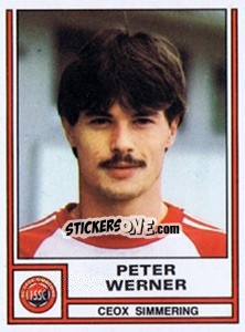 Sticker Peter Werner - Österreichische Fußball-Bundesliga 1982-1983 - Panini