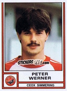 Sticker Peter Werner - Österreichische Fußball-Bundesliga 1982-1983 n. 69 - Panini