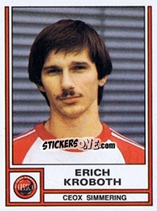 Sticker Erich Kroboth - Österreichische Fußball-Bundesliga 1982-1983 - Panini