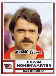 Cromo Erwin Hohenwarter - Österreichische Fußball-Bundesliga 1982-1983 - Panini