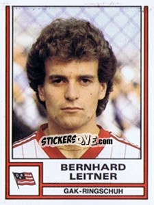 Sticker Bernhard Leitner - Österreichische Fußball-Bundesliga 1982-1983 - Panini
