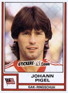 Sticker Johann Pigel - Österreichische Fußball-Bundesliga 1982-1983 - Panini