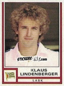Sticker Klaus Lindenberger - Österreichische Fußball-Bundesliga 1982-1983 - Panini