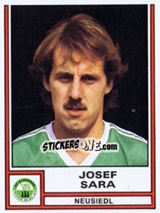 Cromo Josef Sara - Österreichische Fußball-Bundesliga 1982-1983 - Panini