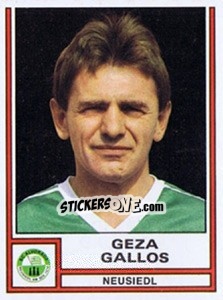 Sticker Geza Gallos - Österreichische Fußball-Bundesliga 1982-1983 - Panini