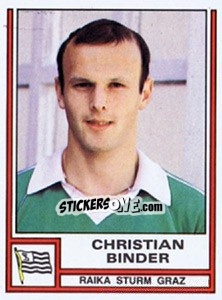 Cromo Christian Binder - Österreichische Fußball-Bundesliga 1982-1983 - Panini
