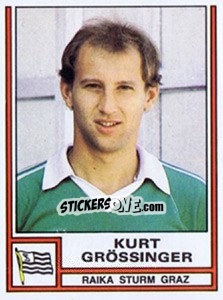 Cromo Kurt Grössinger - Österreichische Fußball-Bundesliga 1982-1983 - Panini