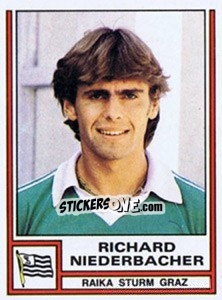 Sticker Richard Niederbacher - Österreichische Fußball-Bundesliga 1982-1983 - Panini