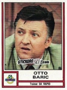 Cromo Otto Baric (trainer) - Österreichische Fußball-Bundesliga 1982-1983 - Panini