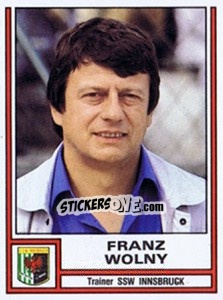 Sticker Franz Wolny (trainer) - Österreichische Fußball-Bundesliga 1982-1983 - Panini