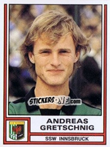 Cromo Andreas Gretschnig - Österreichische Fußball-Bundesliga 1982-1983 n. 188 - Panini